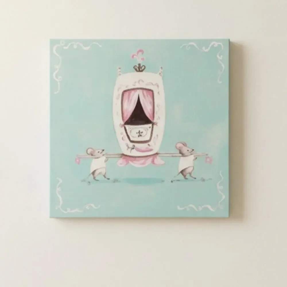 Oopsy Daisy Little Mouse Carriage Canvas Wall Art Kris Langenberg 10x10